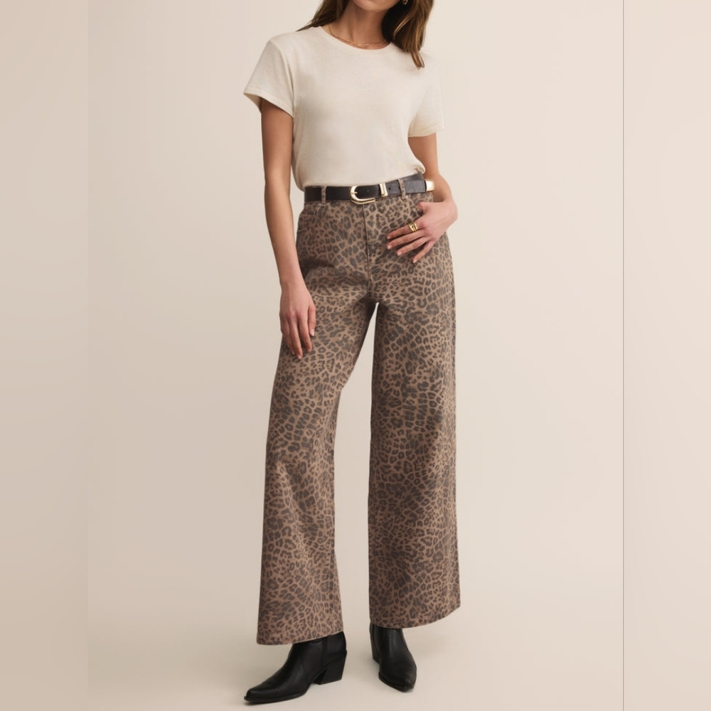Z Supply Marli Leopard Jeans 30